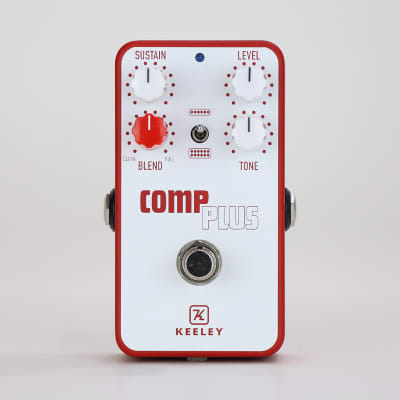 Keeley Compressor Plus Guitar Effects Pedal, Pitbull Audio Exclusive White & Red
