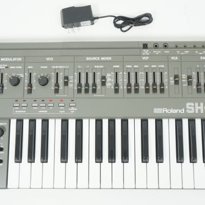 Roland SH-101 Monophonic Analog Synthesizer Keyboard Perfect Working w/ 100-240V PSU