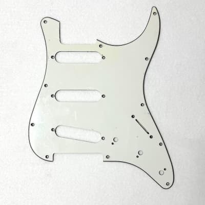 Pickguard for Fender Stratocaster, 11 Hole, 3-Ply, White image 1