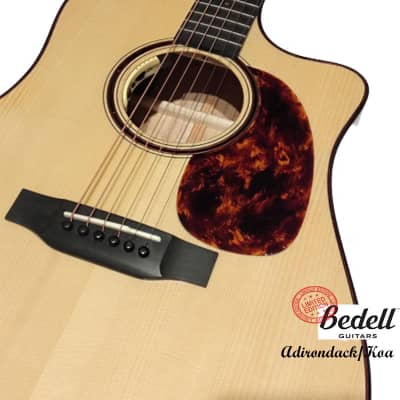 Bedell Limited Edition Dreadnought Cutaway Adirondack Spruce Figured Koa handcrafted electronics guitar image 7