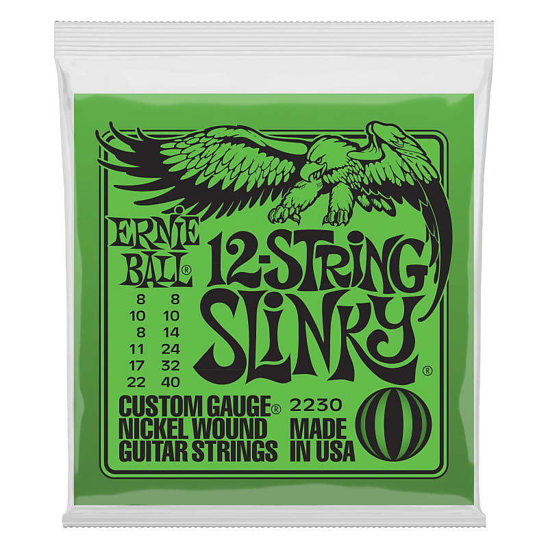 Ernie Ball Slinky 12-String Nickel Wound Electric Guitar Strings - 8-40 Gauge