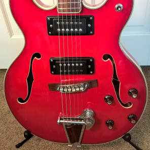 Vintage Electra Model 2221 Hollowbody Guitar -- Made in Japan; Red Finish; Vibrato; Excellent Cond. image 1