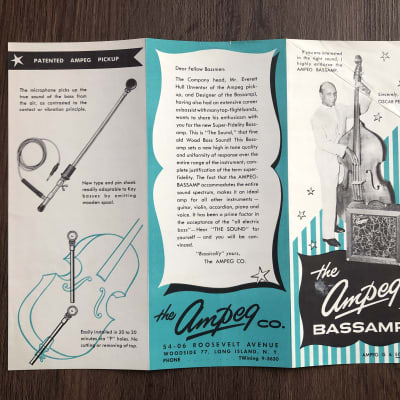 1950s Ampeg Bassamp Brochure Flyer Catalog Case Candy image 5