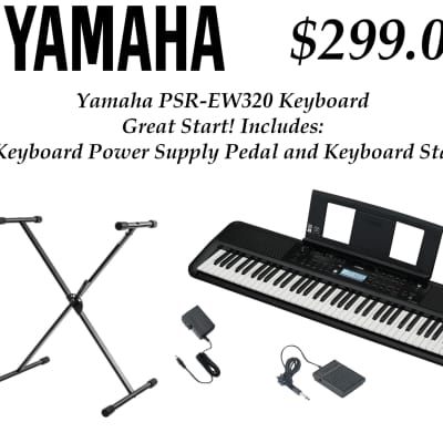 Yamaha PSREW320 Keyboard w/ Stand
