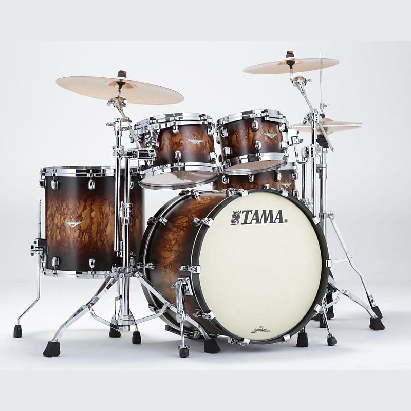 Tama Starclassic Maple 4pc Drum Set Molten Satin Brown Burst image 1