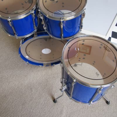 Pearl Session Elite Drum Kit Blue Lacquer 22/12/13/16 image 11