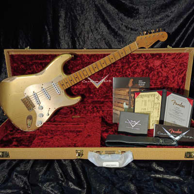 Fender CS 55 Strat MN Gold Relic - Gold image 1