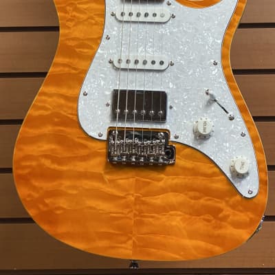 Tagima Stella DW 2021 Electric Guitar Transparent Amber image 2