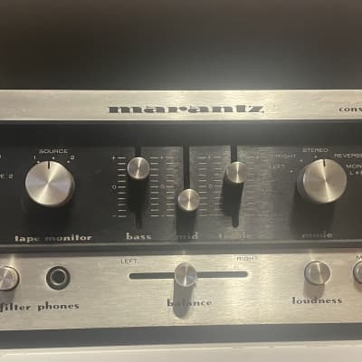 Marantz 1070 Stereo Amplifier 1980’s Silver/Black image 3