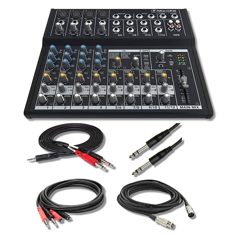 Mackie Mix12FX 12-channel Compact Mixer with Effects bundled with