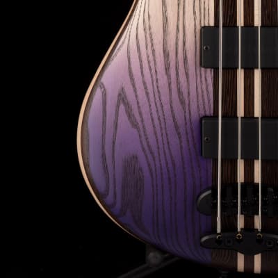 Mayones Viking 4 String Bass Guitar Dirty Ash Purple Horizon image 10