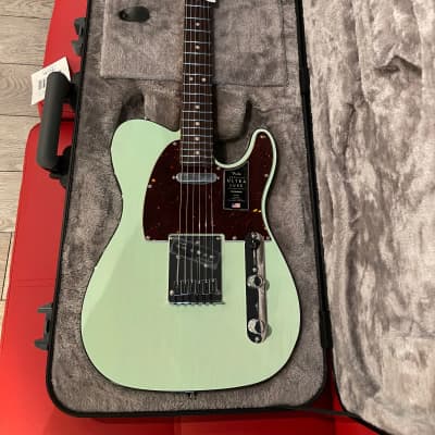 Fender American Ultra Luxe Telecaster 2021 Transparent Surf Green image 10