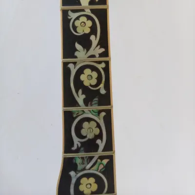 5 String Banjo Neck Deluxe Fancy Elaborate Shell Inlaid image 1
