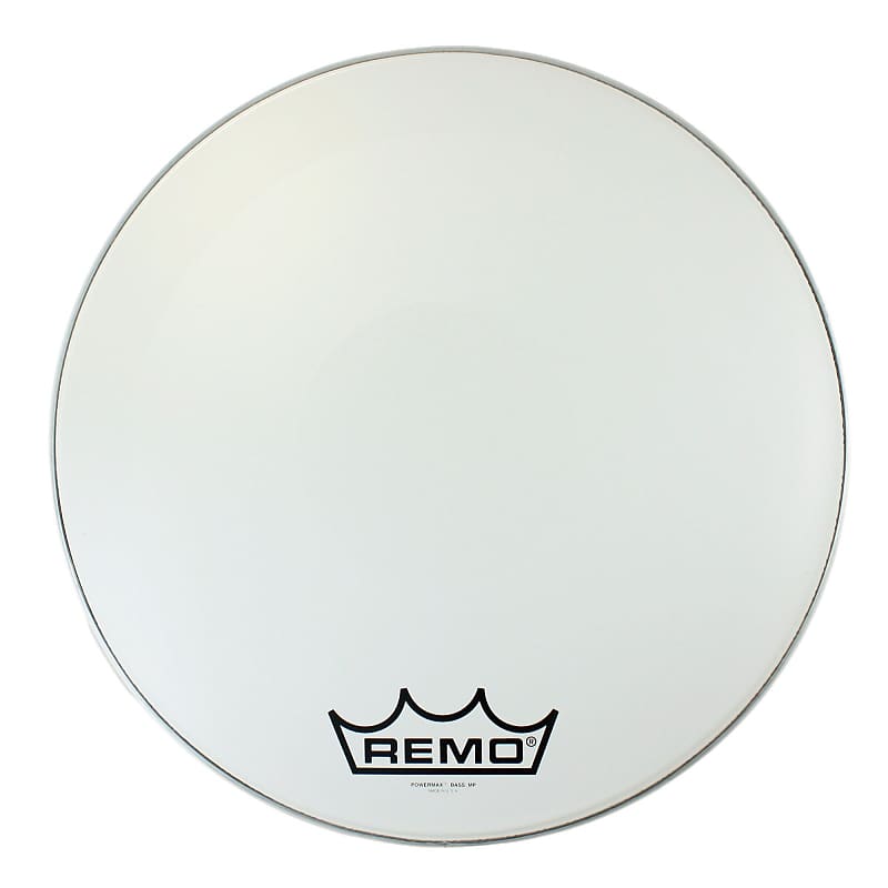 Remo 26" Powermax Ultra White Crimplock Marching Bass Drum