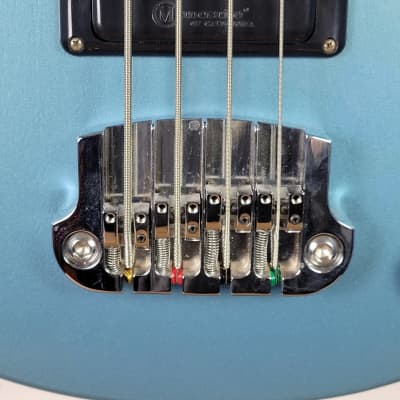 2011 Gibson Les Paul Junior DC Bass - Pelham Blue Modified image 19