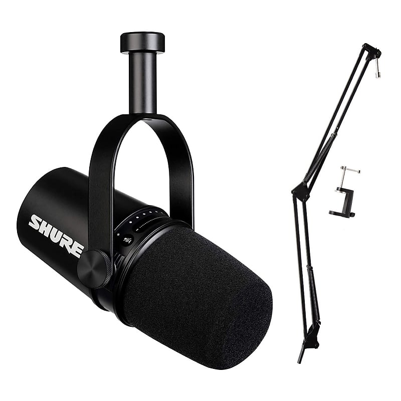 Shure MV7 USB XLR Podcast Microphone - Black