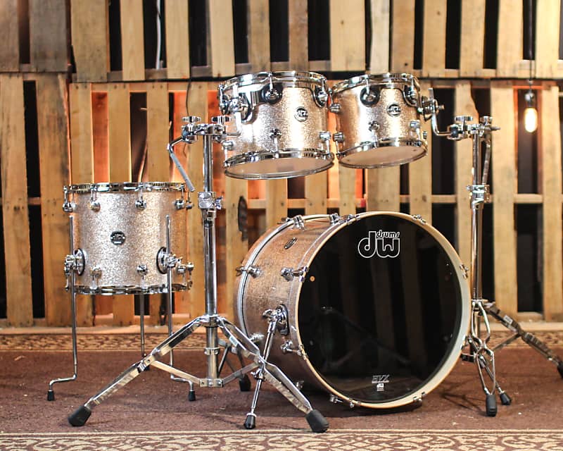 DW Performance Bermuda Sparkle Fusion Drum Set 16x20, 8x10, Reverb