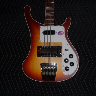 2023 Limited Edition Rickenbacker 4003 CB AUT Bass - SATIN Autumnglo - Checkerboard Binding image 3