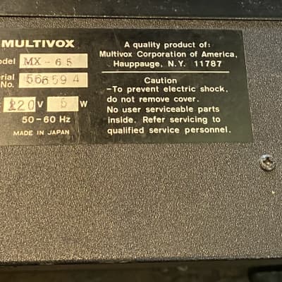 Multivox MX-65 1970's image 7