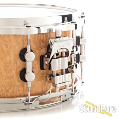 Sonor 6.5x14 SQ2 Medium Maple Snare Drum-Birdseye Amber image 2