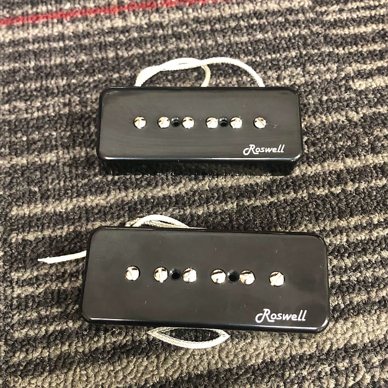 Roswell Pickups Soapbar P90 pickup set / Alnico 5 black Reverb