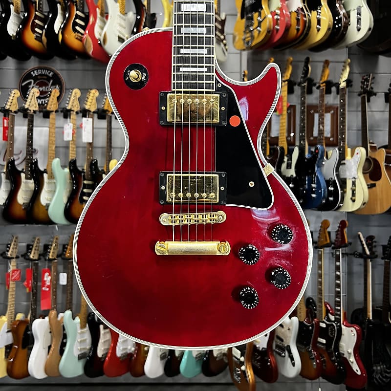Gibson Les Paul Custom Wine Red Gold Hardware Ebony Reverb