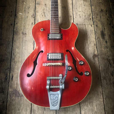 1963 Guild Starfire MkII in Cherry finish with hard shell case image 3
