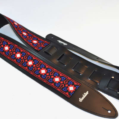 Souldier Torpedo Guitar Strap - Fillmore in Red, White & Blue Black image 2