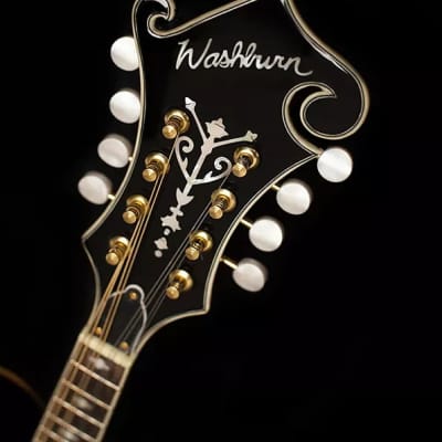 Washburn M3SWETWRK Americana Series Florentine F-Style Acoustic-Electric Mandolin w/Hard Case image 9