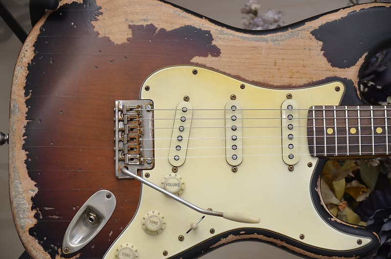 American Stand Fender Stratocaster Custom Heavy Relic Sunburst CS Fat 50's image 1