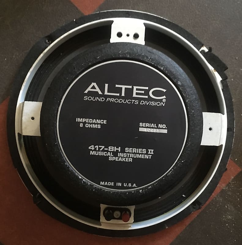 Altec 417-8H Series II Guitar Speaker 100W Original Cone Vintage 8 Ohm USA  Lansing 417