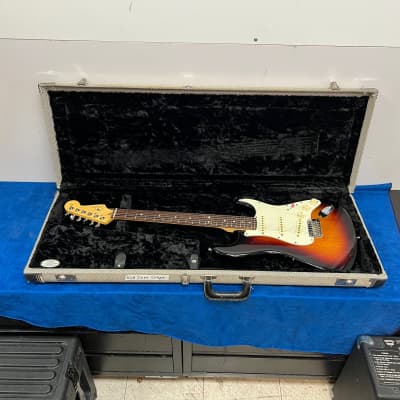 Used Fender Strat Stratocaster Electric Guitar with Case USA 2014 Sunburst 60th Anniversary image 1