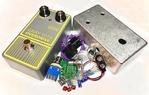 BYOC Gray Overdrive Kit Painted Enclosure Reverb