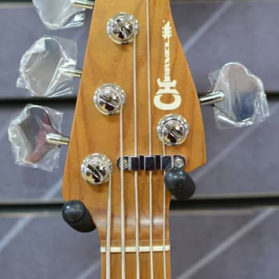 Charvel PRO-MOD San Dimas 5-String Bass - Caramelised Maple Fingerboard, Platinum Pearl B Stock image 5