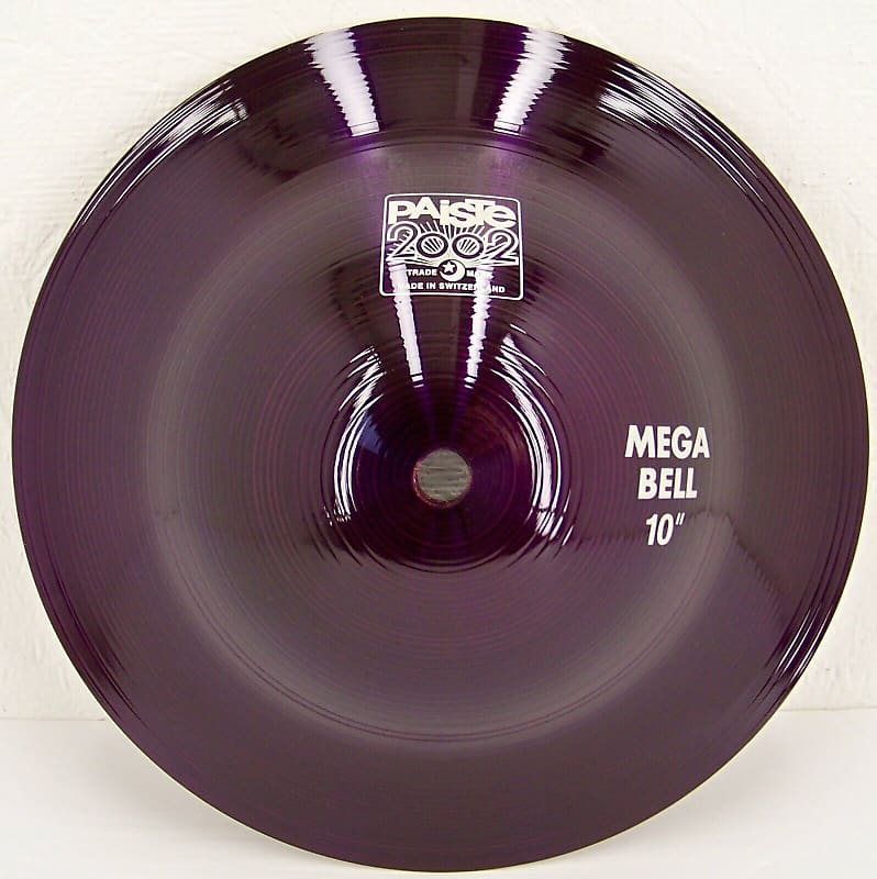 Paiste 2002 10" Mega Bell Cymbal/Color Sound Purple/Model Reverb