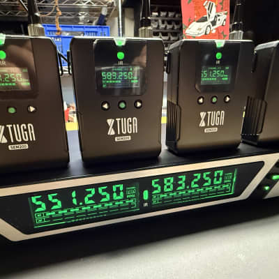 Xtuga SEM200 - Stereo In Ear Monitor System. IEM 4 Receivers Black Metal image 2