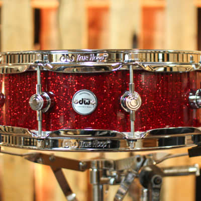 DW 4x14 Collector's Maple VLT Ruby Glass Snare Drum - SO#1350002 image 1