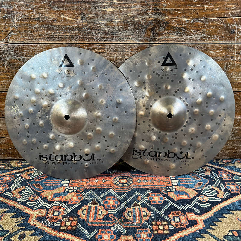 13" Istanbul Agop Xist Dry Dark Hi-Hat Cymbal Pair 498g/910g *Video Demo* image 1