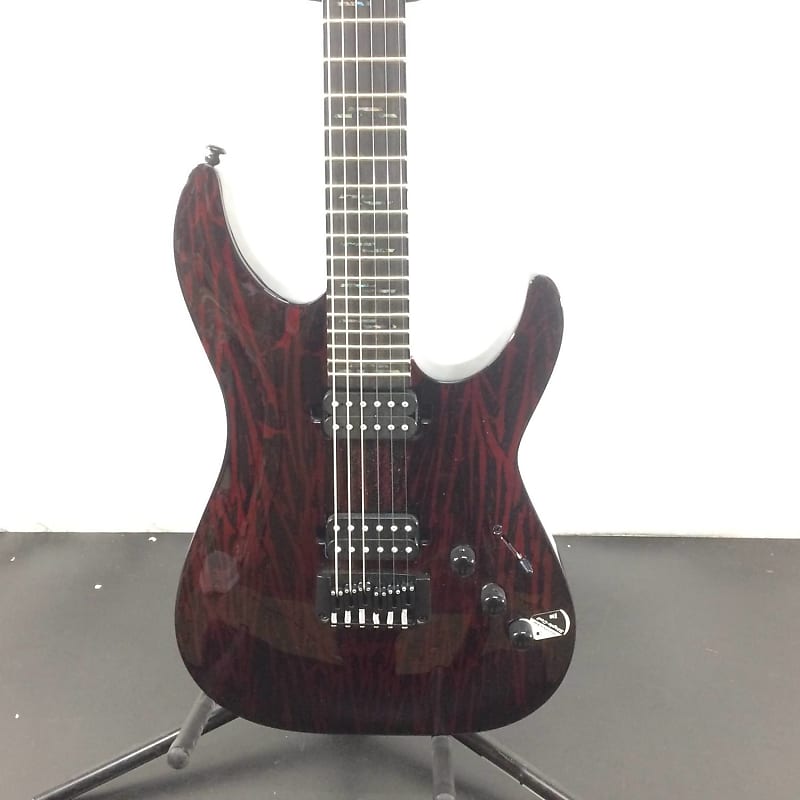 Schecter C-1 Silver Mountain Electric Guitar, Blood Moon image 1