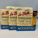La Bella Phosphor Bronze Acoustic Guitar Strings (3 sets) - 7GPS Light .012-.052