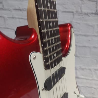 Gatto Strat Style Candy Red EMG Electric Guitar image 5