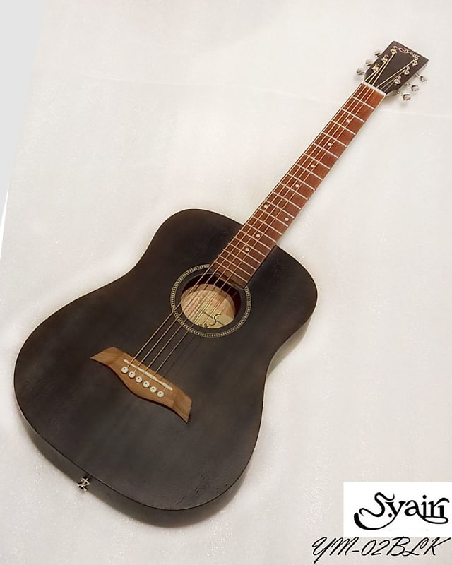 S.yairi YM-02 BLK mahogany Mini acoustic guitar Satin / Black