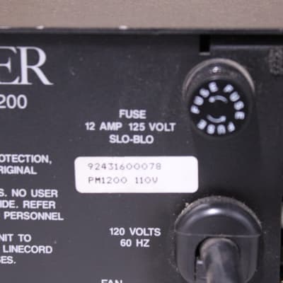 Carver PM-1200 | Reverb