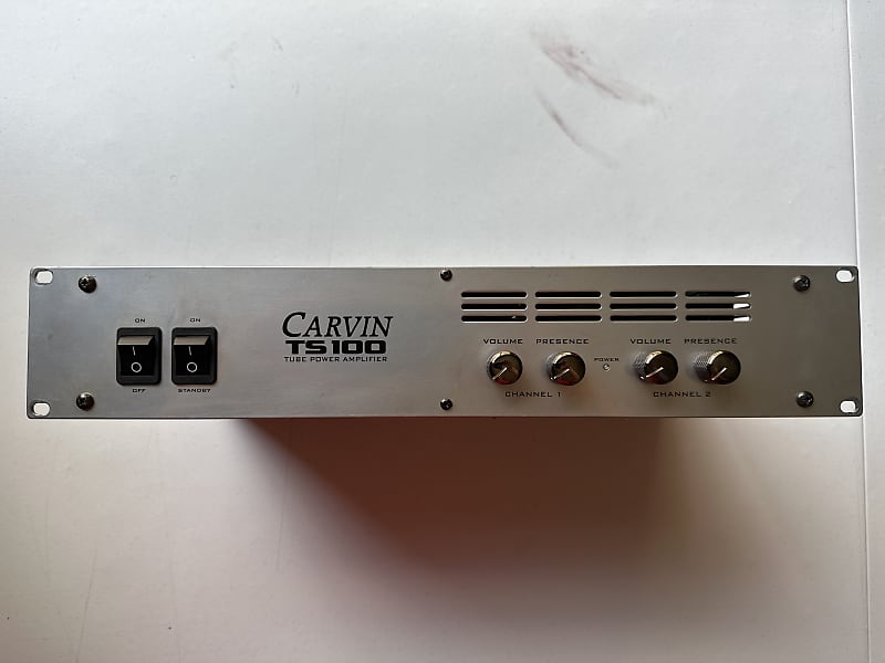 Carvin TS100 Tube Power Amplifier 2000’s Stainless Steel Reverb