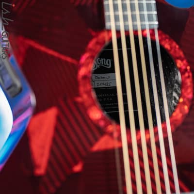 2021 RainSong BI-WS1000N2C Black Ice Acoustic Guitar Ish Exclusive Cranberry Red image 6