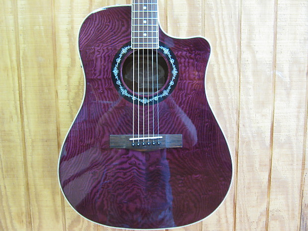 Purple fender shop acoustic guitar