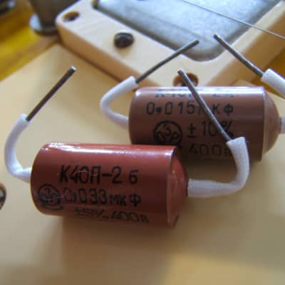 PIO Soviet Guitar Tone Capacitor Pair for Les Paul,  .015MFD/.033MFD image 2