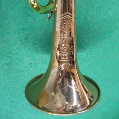 Harry Pedler & Sons American Triumph Trumpet 1950's with Rare Copper Bell - Case & Bach 7C MP image 3