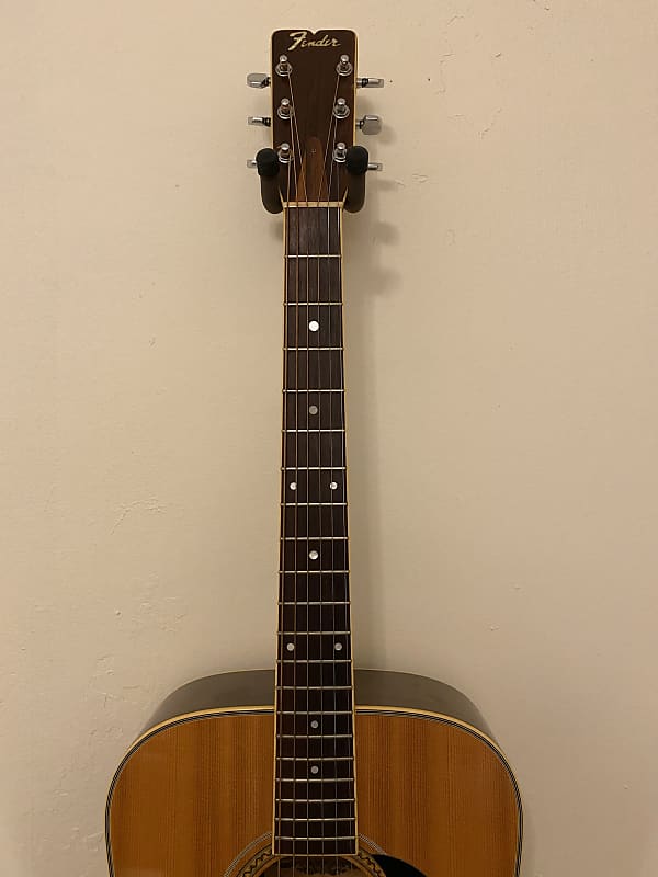 Vintage Fender F-95 dreadnaught acoustic guitar with exotic | Reverb