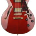 D'Angelico Excel Mini DC Semi-hollowbody Electric Guitar - Viola with Stopbar Tailpiece